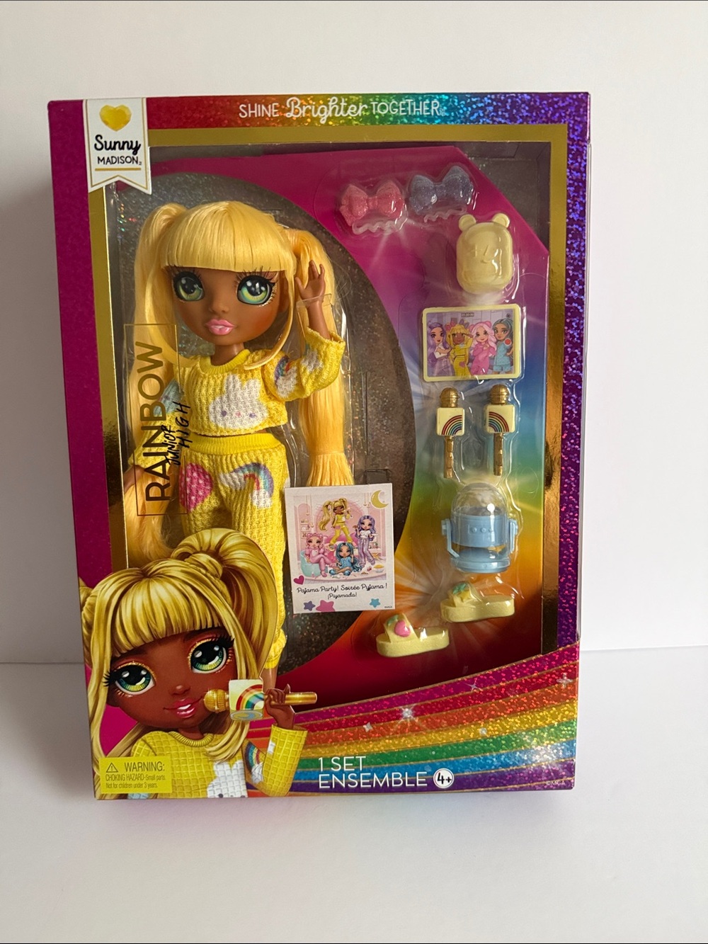 Madison Fashion Doll in Bright Yellow Knit Outfit with Matching Accessories